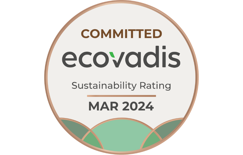 ZÍSKALI JSME ODZNAK ECOVADIS ! |Získali jsme odznak 'Commited' od systému EcoVadis, který ocenil naše úsilí v oblasti udržitelnosti a sociální odpovědnosti. Toto ocenění bereme nejen jako potvrzení dosavadního úsilí, ale také jako výzvu k dalšímu zlepšování.  